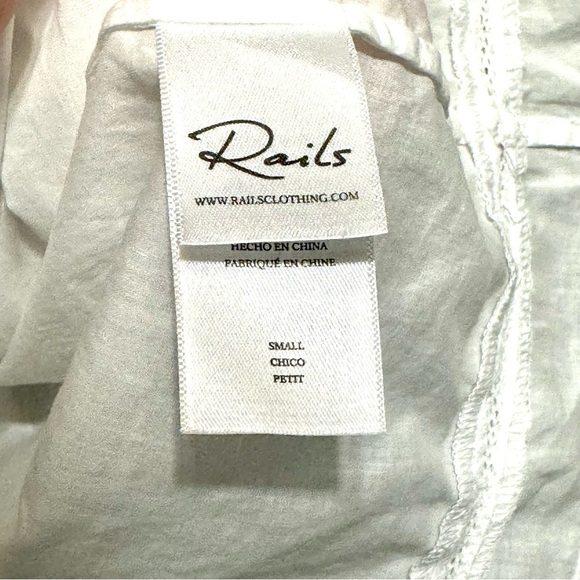 RAILS Filomena Sleeveless Ruffled Pin Tucked Cotton Lightweight White Blouse - Picture 12 of 13